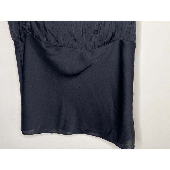 J.Crew NWT Gathered Stretch Silk Camisole Black Women's Size 12 BG670 - Picture 4 of 10